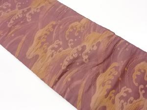 ふくれ織荒波模様織出し名古屋帯